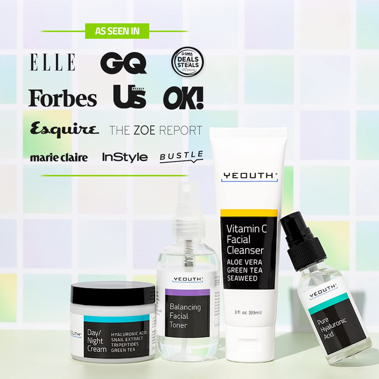 YEOUTH Teen Skincare Set 4 Piece Kit with Hyaluronic Acid Serum Cleanser Toner Cream - Image 3