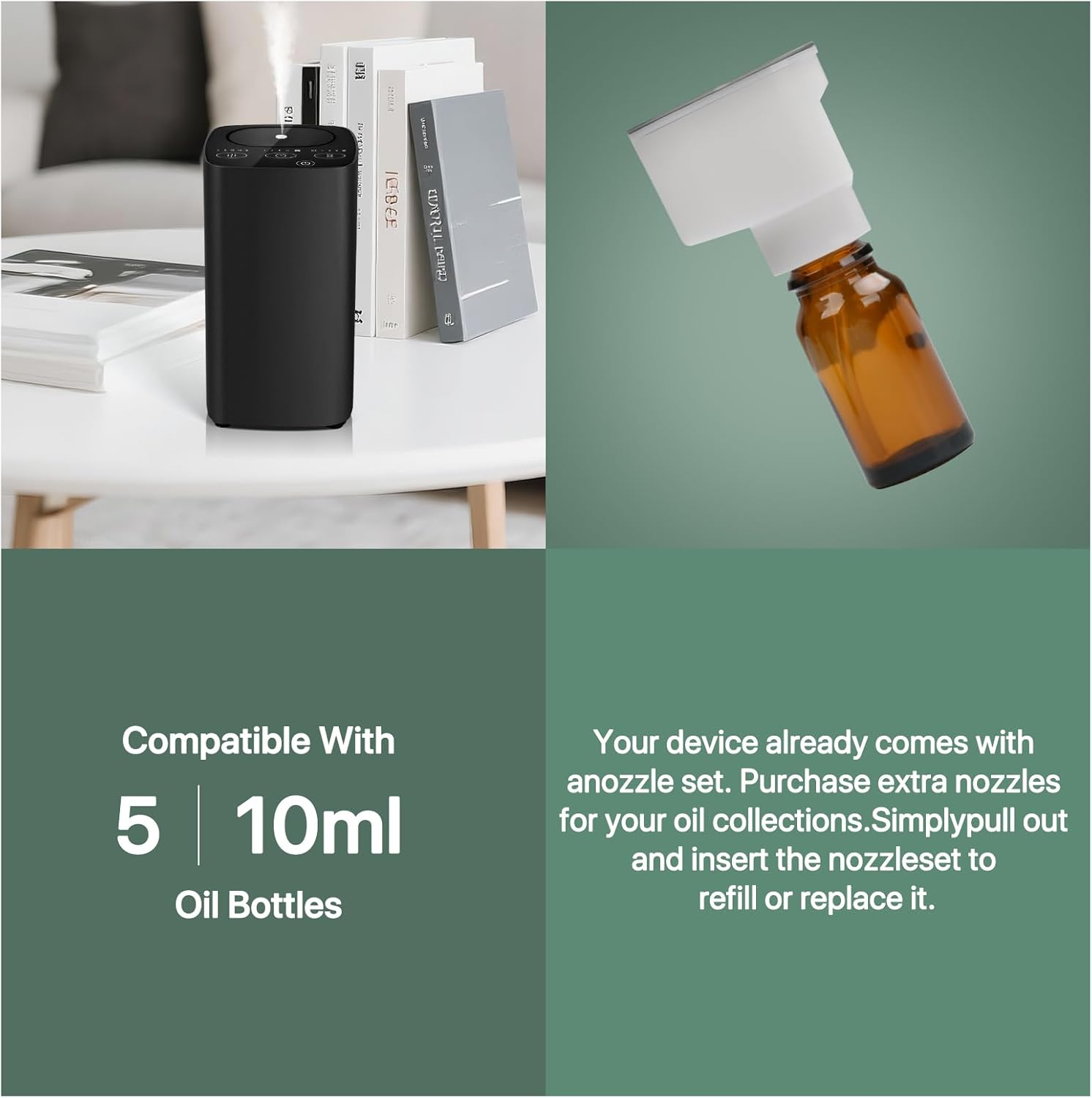 Portable Essential Oil Diffuser for Home, Car, Office, Travel - Timed Operation - Image 3