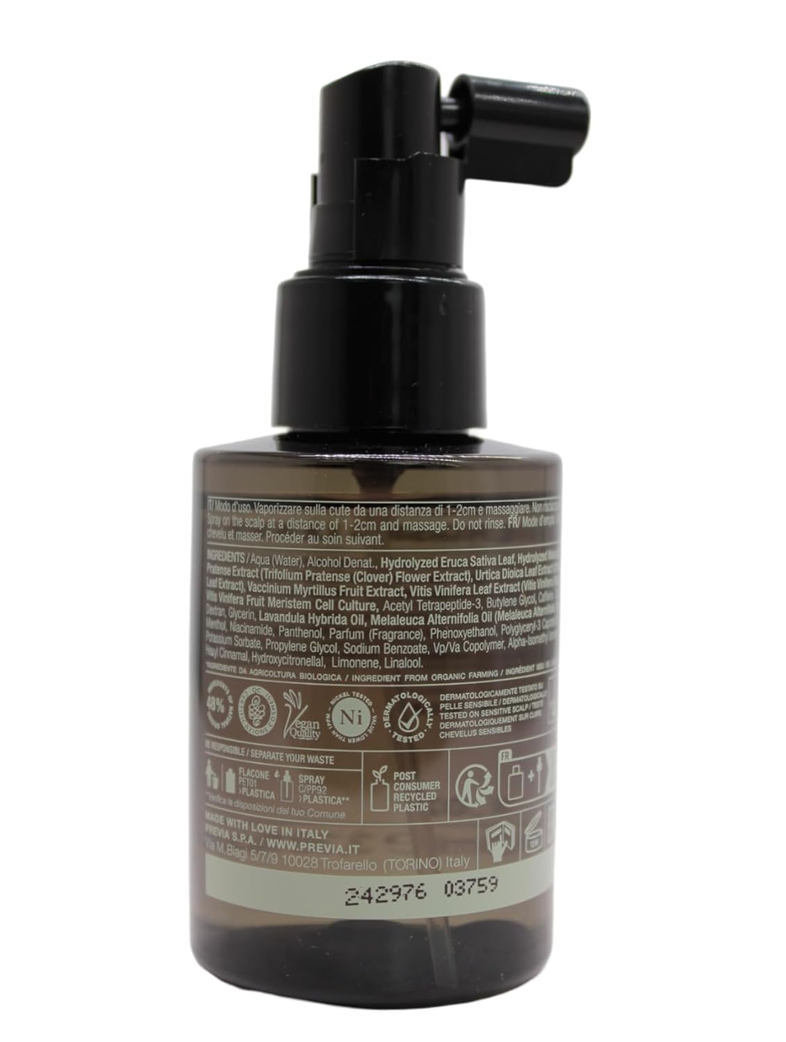 PREVIA Extralife Energising Leave-In Organic Lotion - Hair Loss Treatment - Promotes Fuller, Thicker Hair - All Natural & Organic - 3.38 oz - Image 9