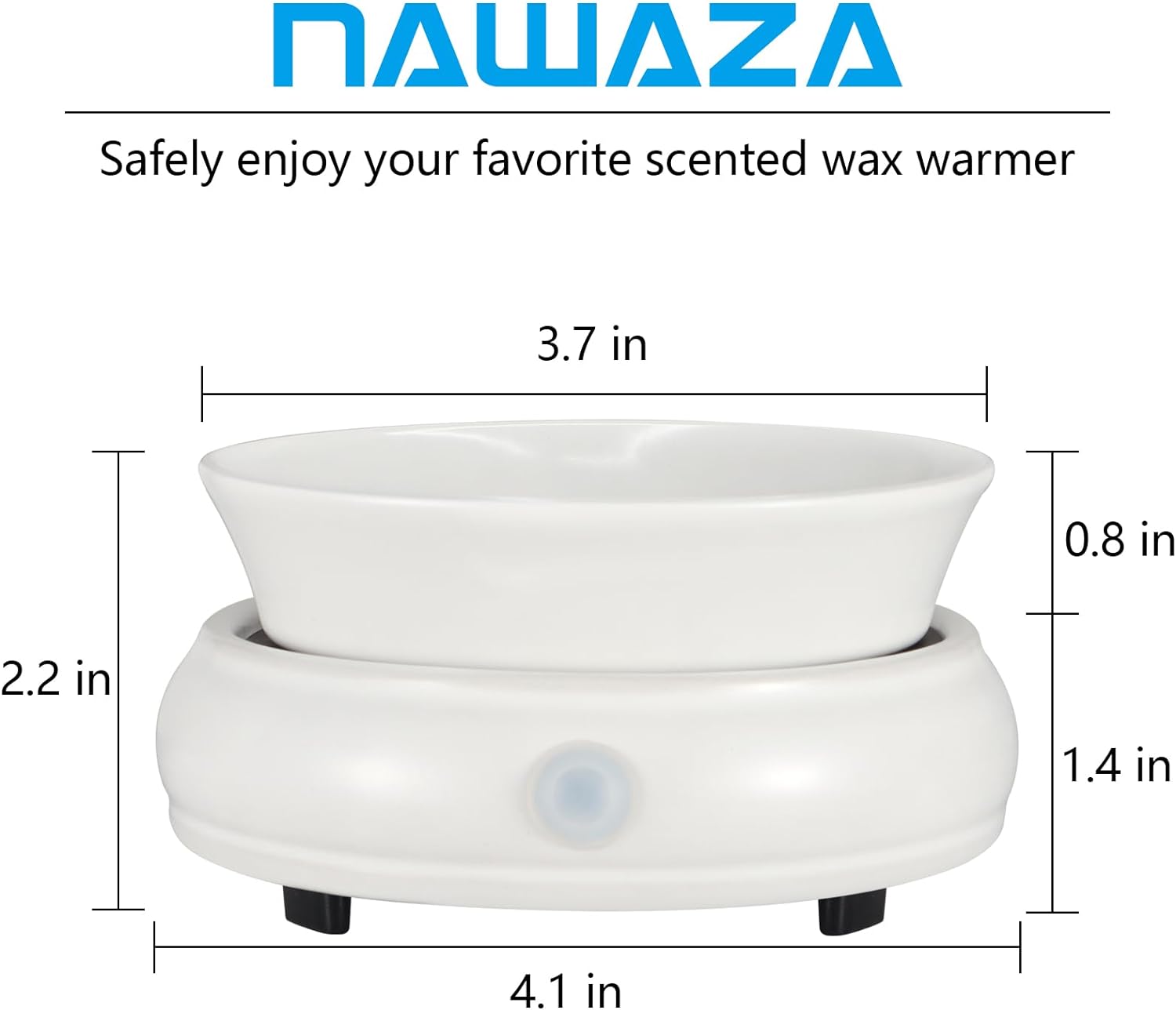 Ceramic Wax Warmer, Electric Wax Melt Warmer,3 in1 Home Fragrance Wax Burner, Scented Candle Wax melters as Gift for Women,mom and Grandma(White)… - Image 2