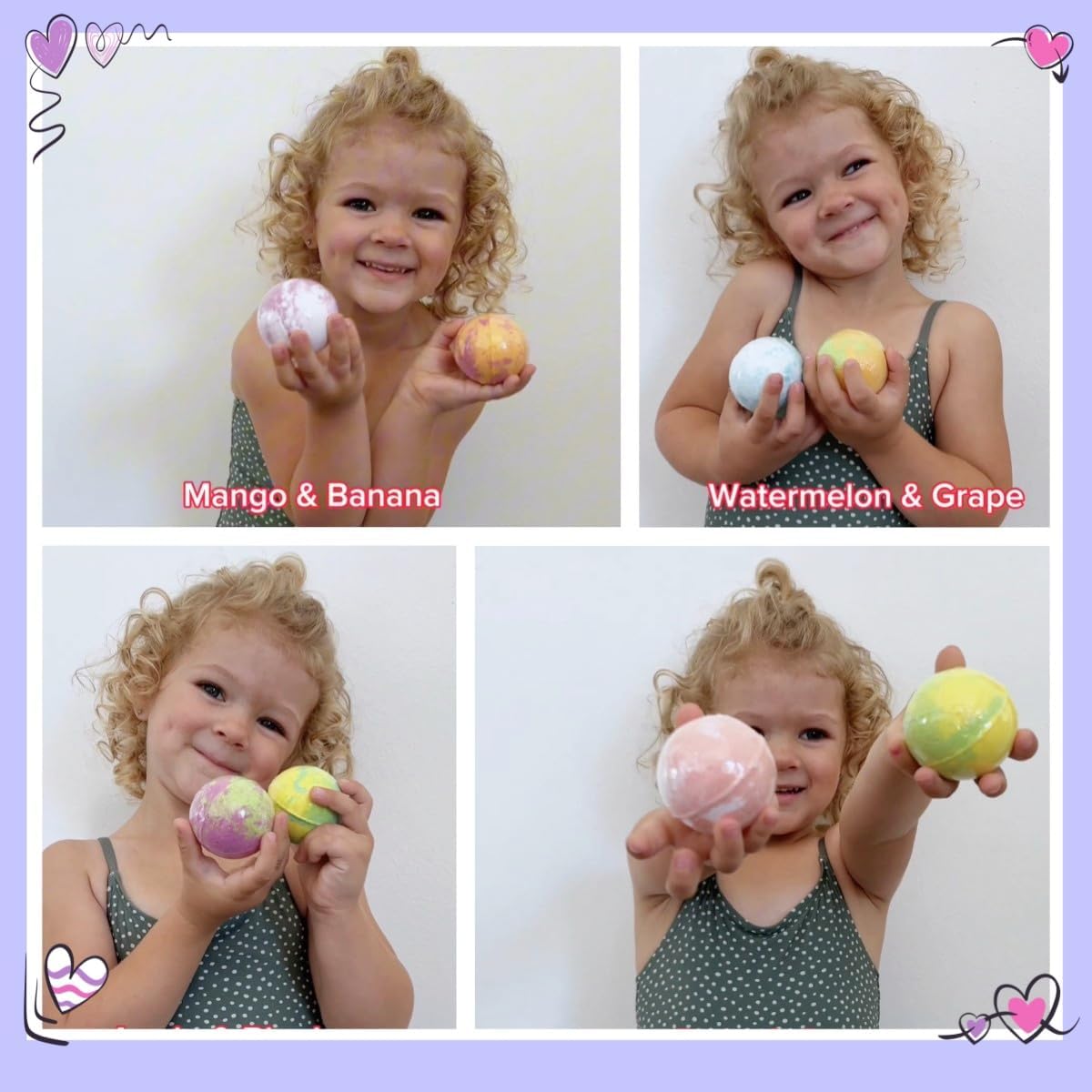 Mermaid & Unicorn Brand 24 Count Mermaid-Themed Kids Bath Bombs Set with Fruity Scents and Surprise Jewelry Inside - Image 4