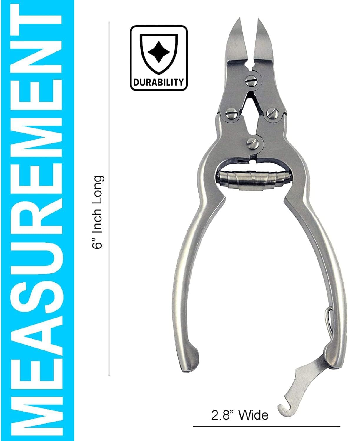 Toenail Clippers for Thick Ingrown Toenails - Professional Podiatry Nail Cutter Fingernail Clipper Trimmer Heavy Duty Surgical Grade Stainless Steel Men Seniors Adults Podiatrist Tool Krisp Beauty - Image 4