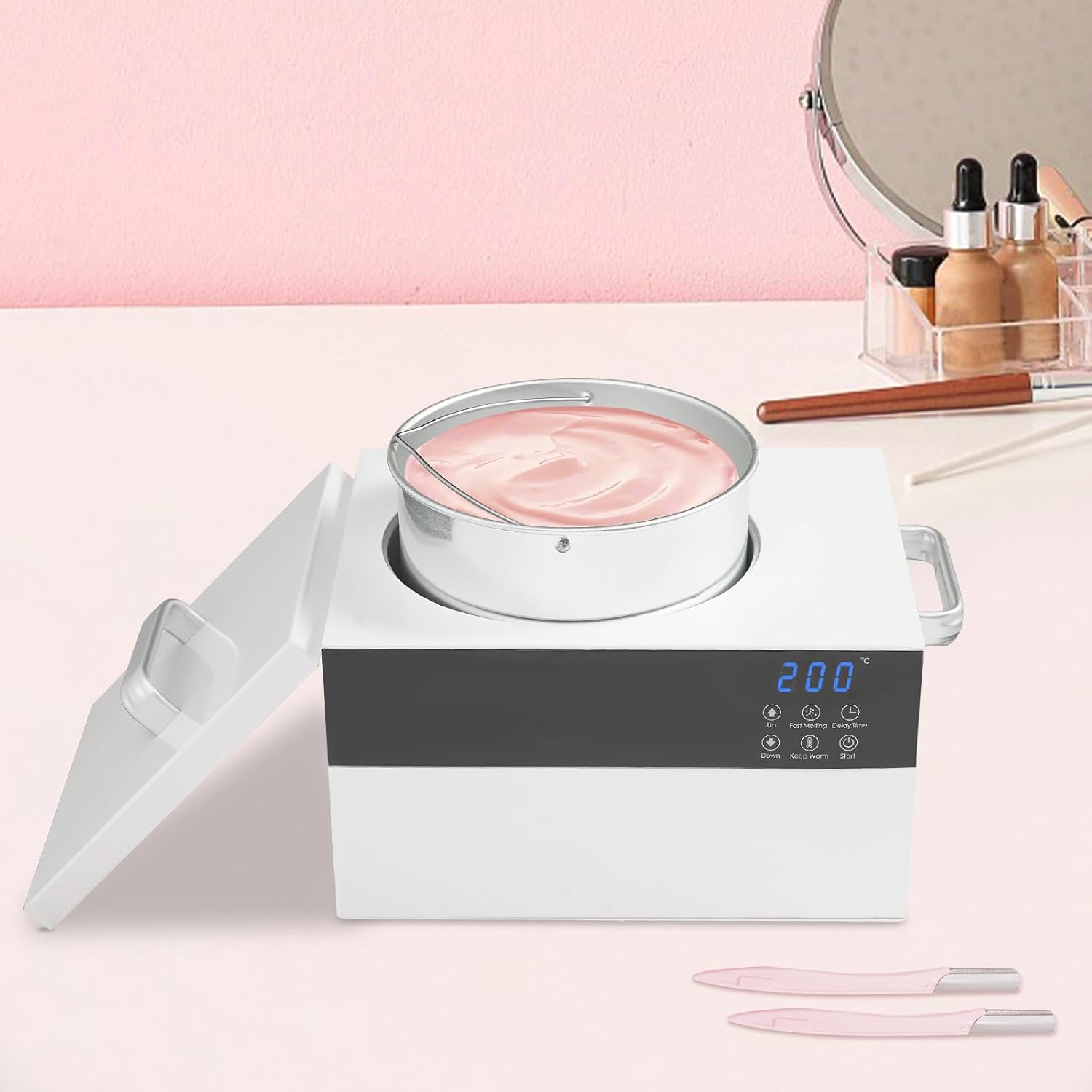 Professional 2.5L Wax Warmer for Hair Removal, Fast Heating in 5 Mins, Digital Display Non-stick Wax Pot, Adjustable Temperature 86-275°F, Portable Wax Warmer Ideal for Home and Salon Use - Image 2