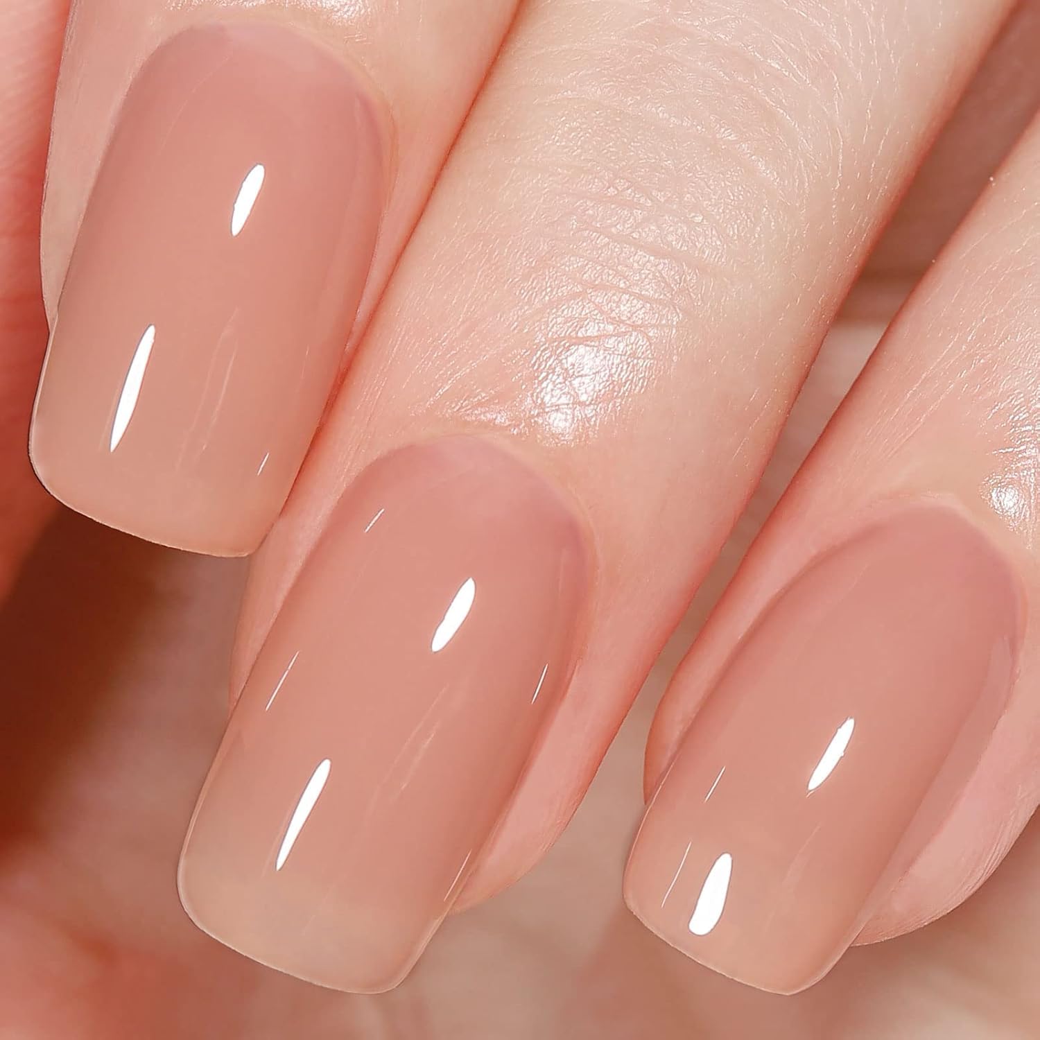 AILLSA Nude Gel Polish Dark Nude Gel Nail Polish Natural Translucent Soak Off U V Neutral Color Sheer Base Nail Gels Polish for Nail Art DIY French Manicure at Home 15 ML GB55
