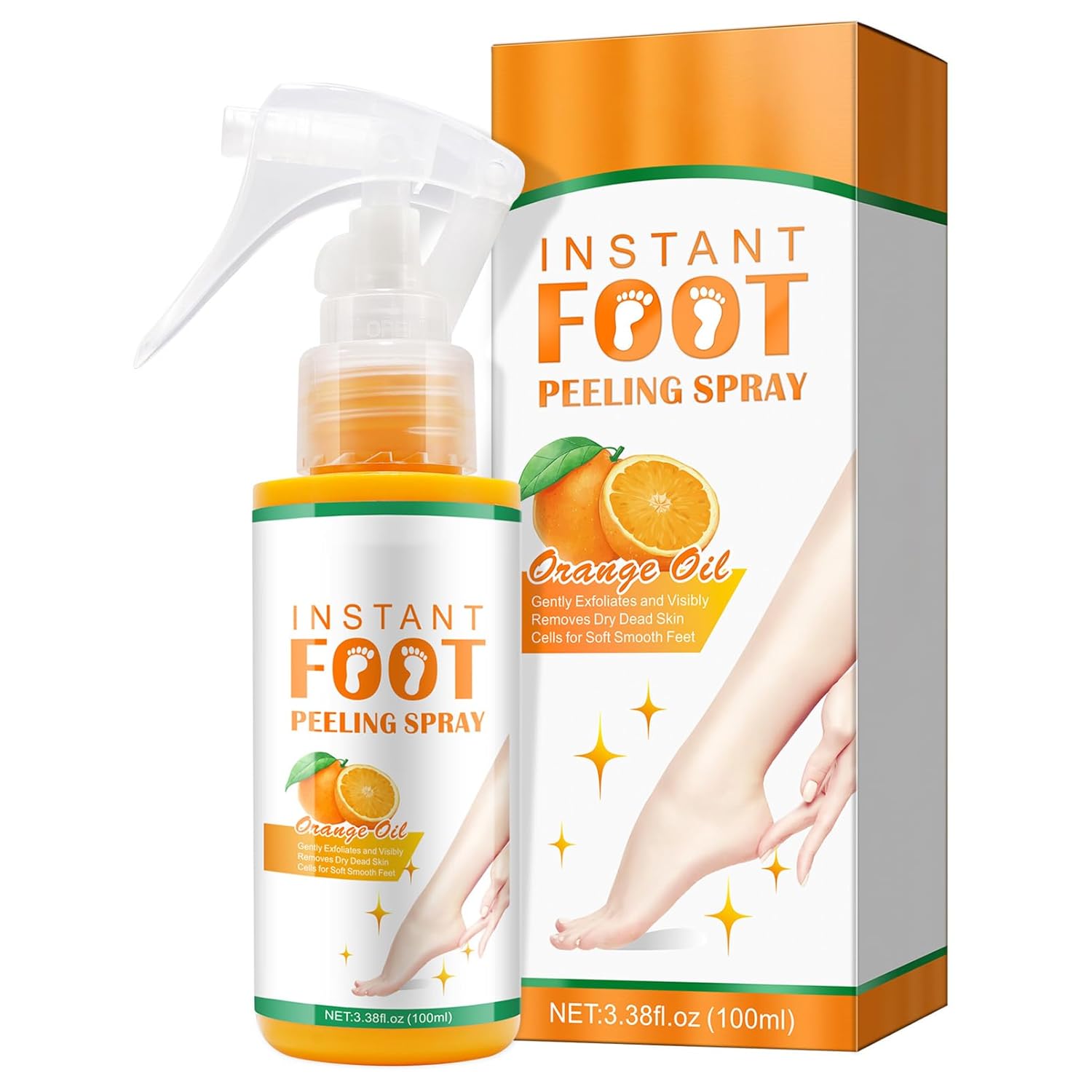 Foot Peeling Spray Oil - Instant Foot Peeling Spray for Dead Skin Removal, Foot Peel & Callus Remover, Exfoliating Foot Mask for Dry Cracked Feet, Rough Heels, Calluses & Dry Toe Skin, Nourish Skin