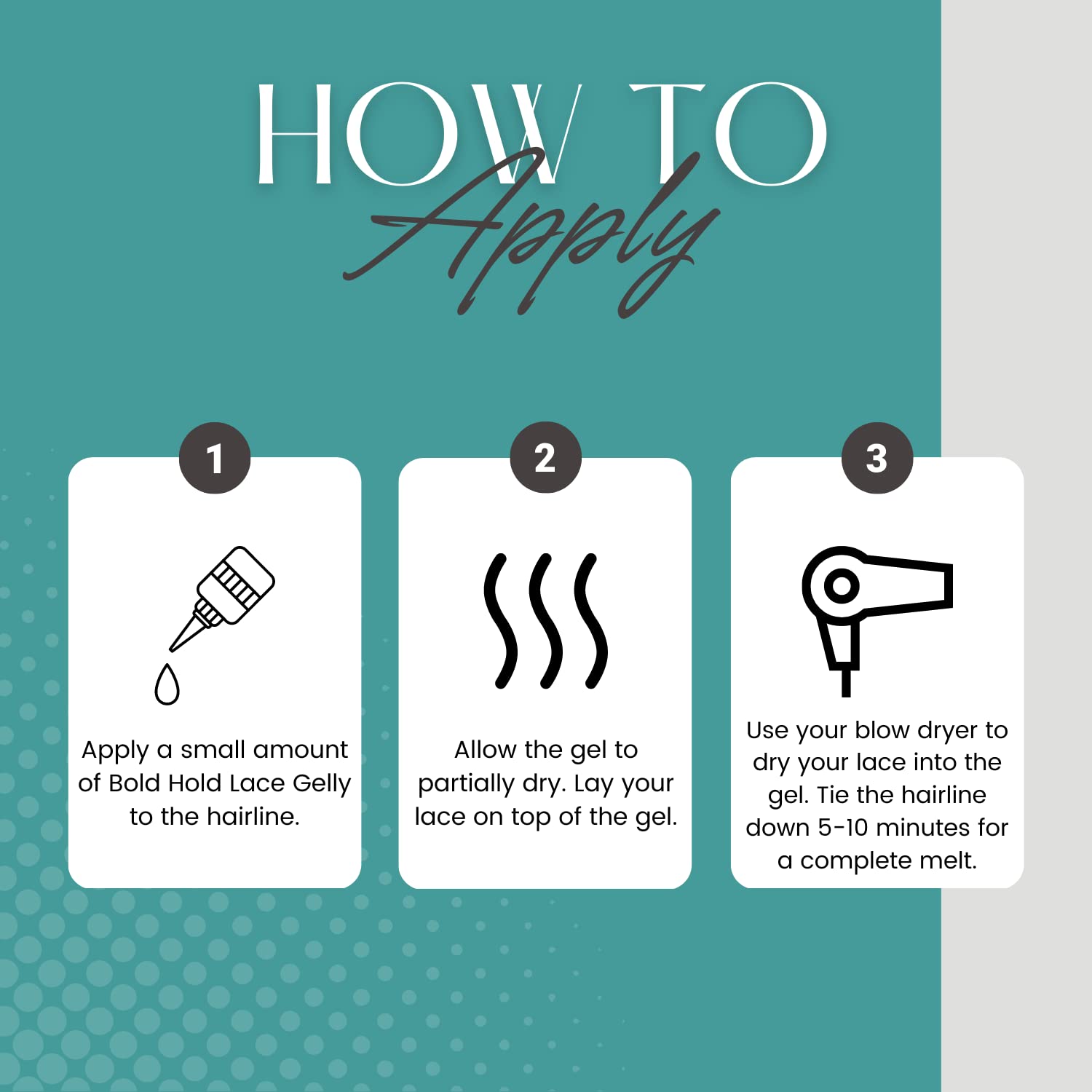 The Hair Diagram - Bold Hold Lace Gelly - Glueless - Temporary Daily Hold For Lace Front Wigs and Hair Systems - Styling Agent For Baby Hairs - Non Toxic - Alcohol Free - Water Based Formula - 6oz - Image 5