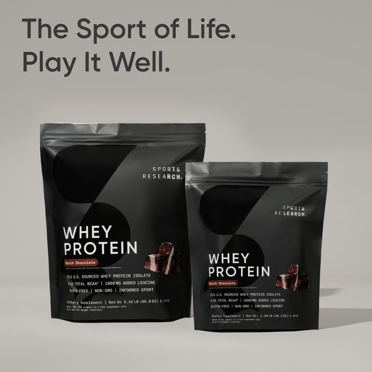 Sports Research Whey Protein Isolate - Sports Nutrition Protein Powder 25g per Scoop - 2lb Bag Whey Protein - Dutch Chocolate Bulk Protein Powder, 25 Servings - Image 6