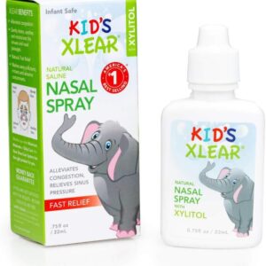 Xlear Natural Xylitol Saline Nasal Spray for Kids - Daily Decongestant, Nose Moisturizer, 0.75 fl oz (Pack of 1)