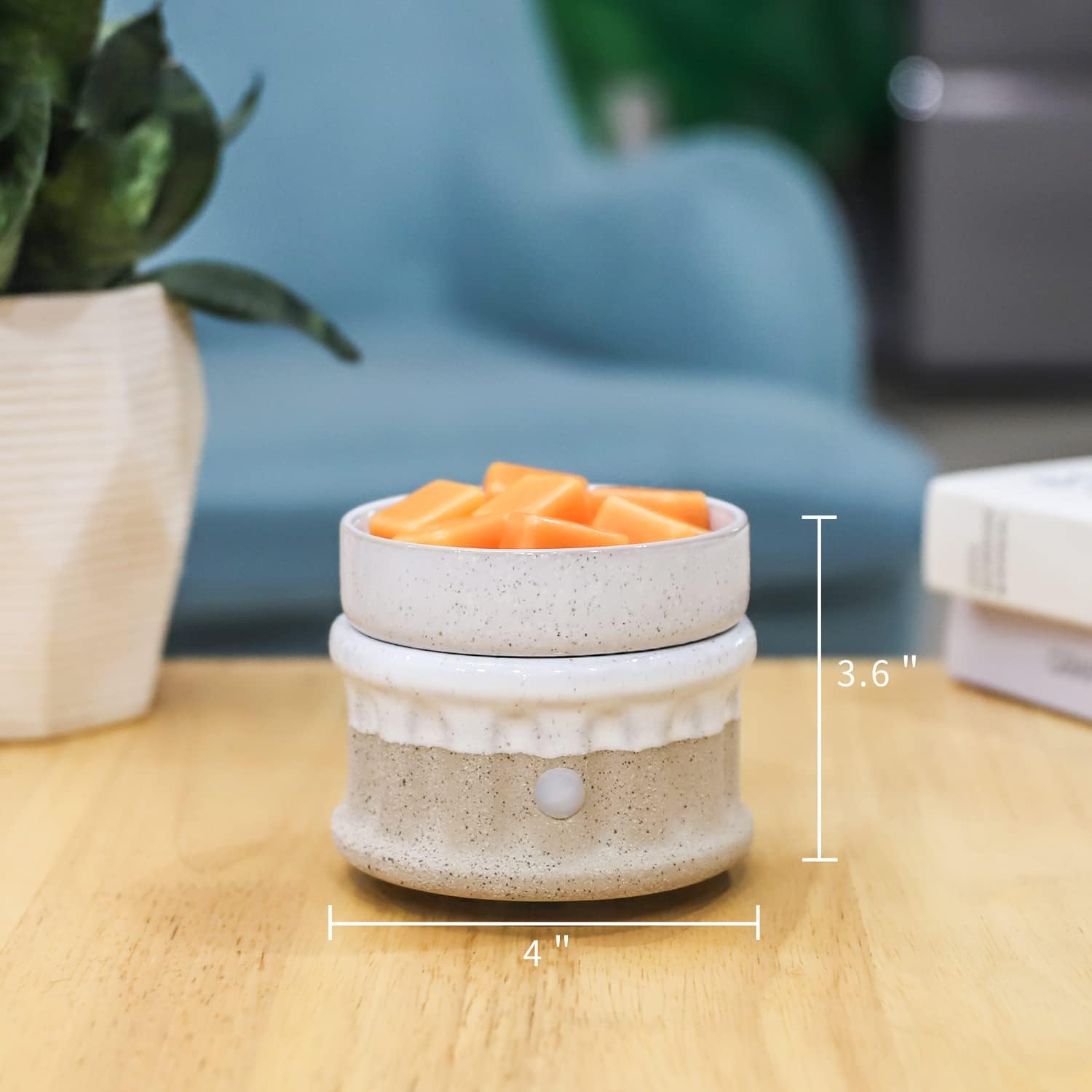 Ceramic Wax Melt Warmer - 3 in 1 Smokeless and Flameless Electric Wax Warmer,Easy to Handle Candle Warmer for Essential Oil and Wax Cubes is Suitable for Home and Office Décor… - Image 5