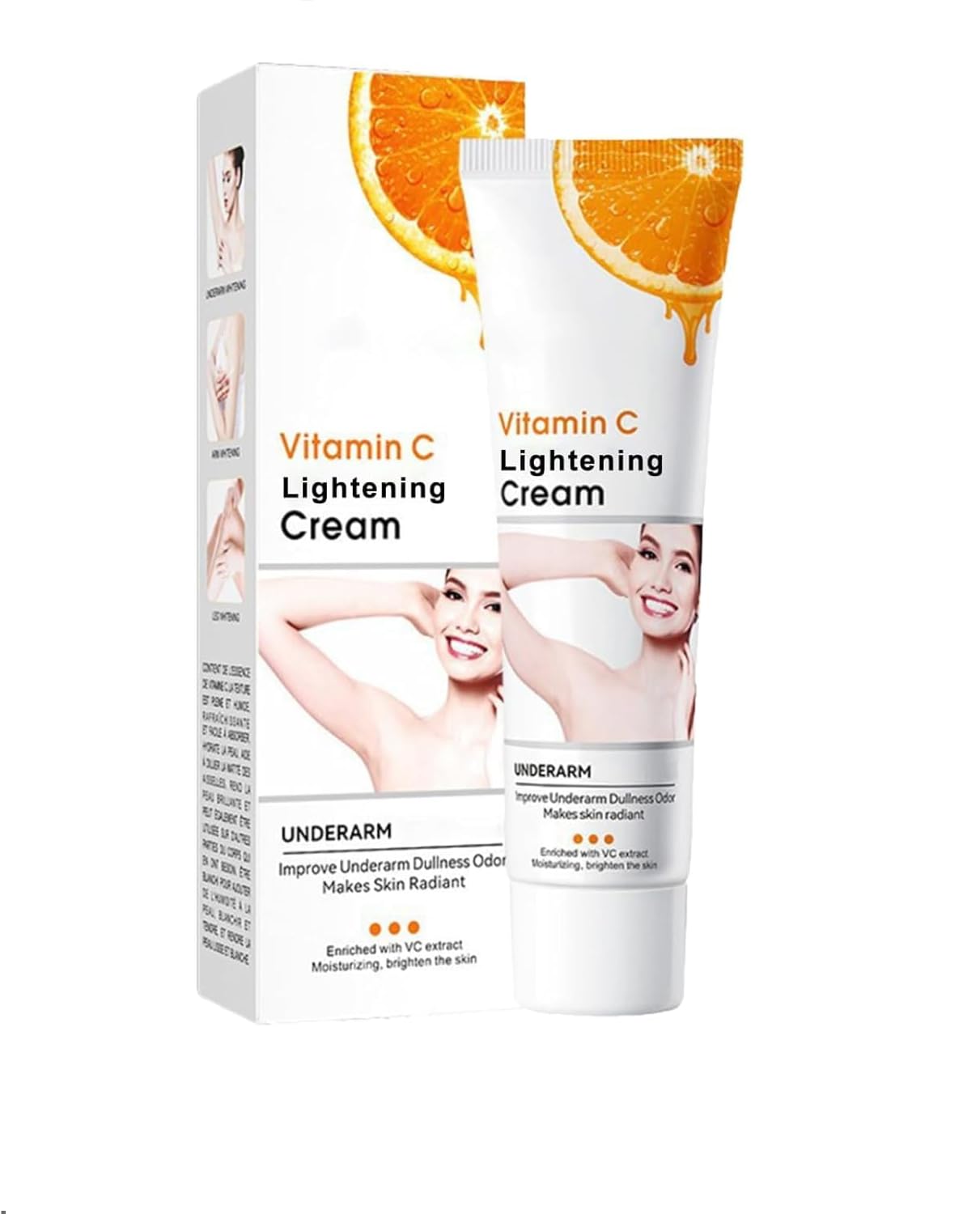 Vitamin C Skin Lightening Cream, Underarm whitening cream for women, Dark Spot Remover for Body, Intimate Area, Neck, Armpit, Elbow, Inner Thigh and Knee, Improve Private Area Odor Y/C (1)