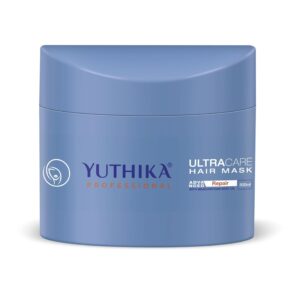 Yuthika Professional UltraCare Hair Mask for Damaged Curly & Frizzy Tangled Hair Advanced Repair Formula Support Scalp Hydration for Longer, Thicker, Fuller Hair for Men & Women - 16.9 Fl. Oz (500ml)