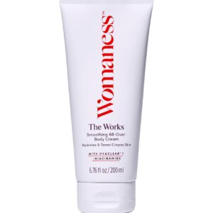 Womaness The Works All-Over Toning Body Cream - Hydrating & Smoothing Anti Aging Body Lotion - Niacinamide and Hyaluronic Acid Firming Lotion for Menopause Body Care & Skin Repair (200ml)