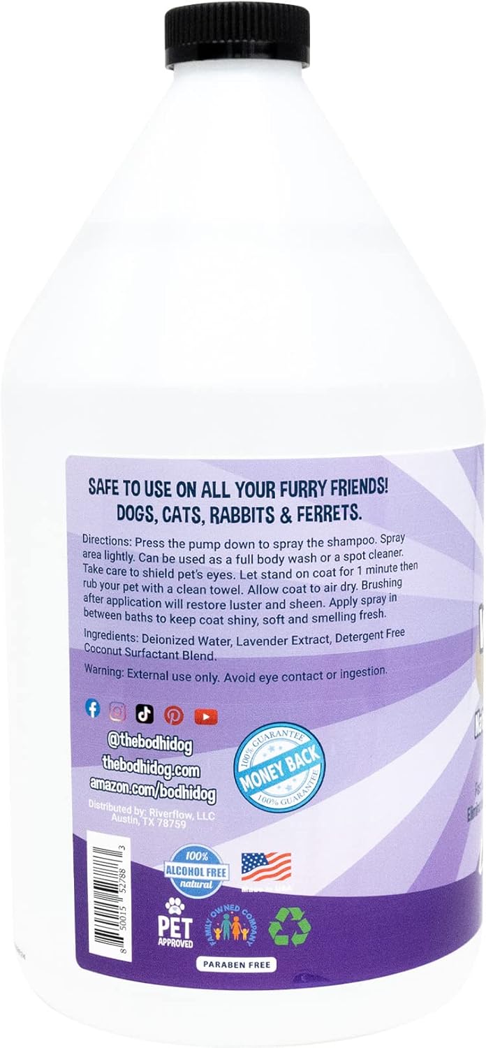 Bodhi Dog Waterless Shampoo - Natural Dry Shampoo for Dogs & Cats - Neutralizes Pet Odor - No Rinse Required - Made of Natural Extracts - Safe for Sensitive Skin - Made in USA - Lavender (1 Gallon) - Image 7