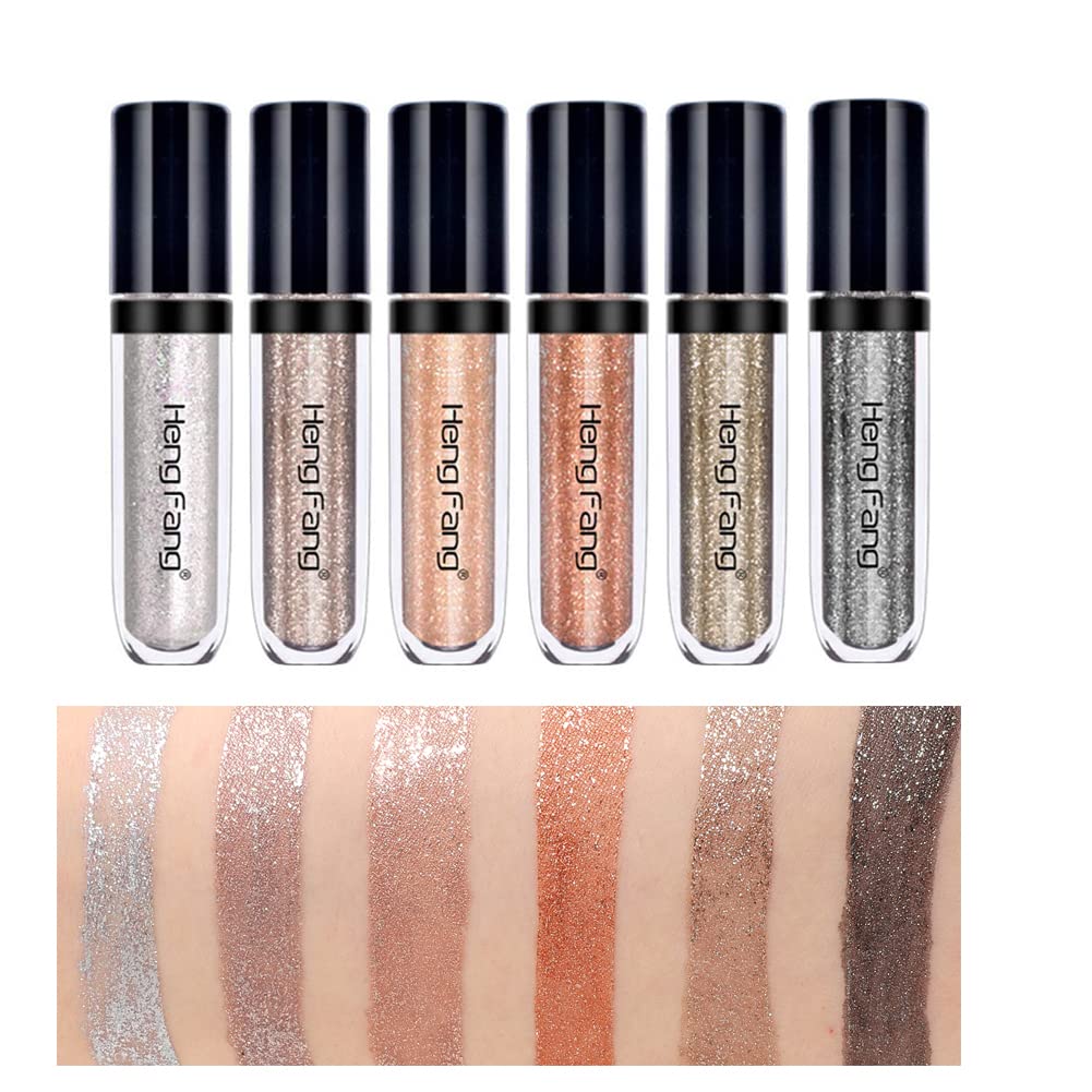 Lucoss 6 Color Shimmer Metallic Waterproof Liquid Eyeshadow Set - Image 3