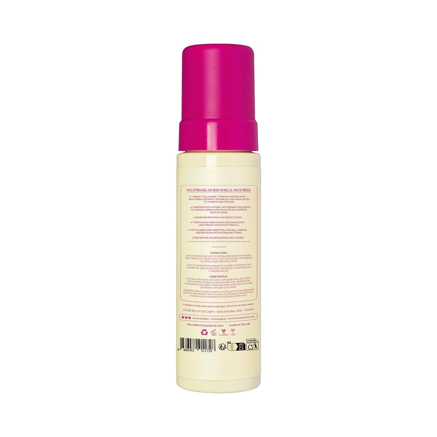 Coco & Eve Sunny Honey Bali Bronzing Bundle Medium - Natural Sunless Tan Mousse, Applicator Mitt, Kabuki Brush - Image 2