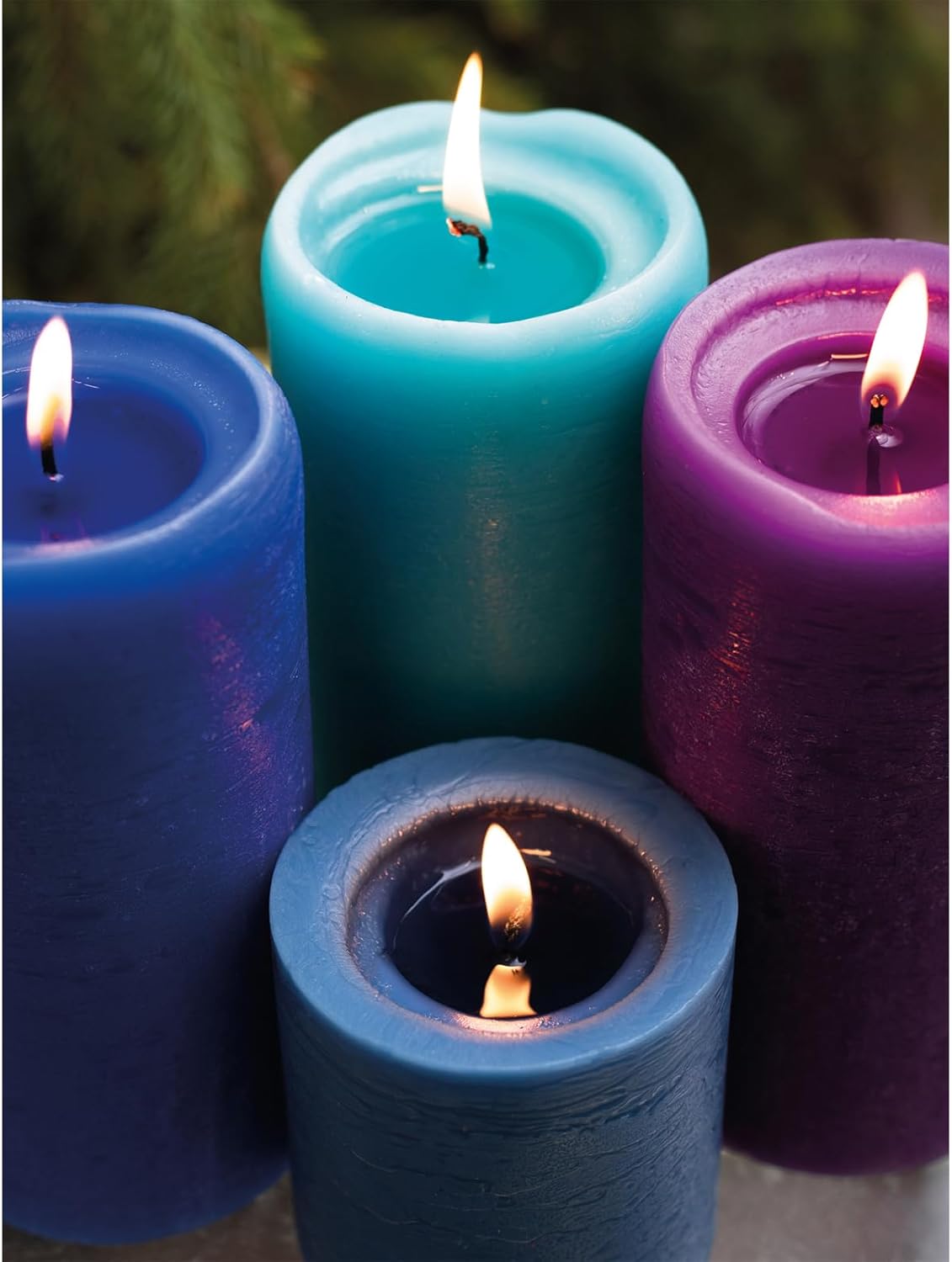 CANDWAX 3x4 inch Pillar Candles Set of 3 – Unscented Dripless Rustic Ivory Candles for Home Decor, Weddings, Table Settings - Image 7