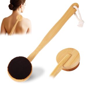 Long Handle Self Tanner Brush, Detachable Back Tanning Applicator for Body and Face, Multipurpose Back Brush Applicator for Fake Tan, Foundation, Lotion, Makeup, Cream, and Sunscreen