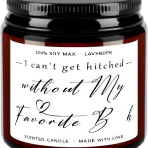 Lavender Scented Candle - Wedding Gifts for Bridesmaids, Bride, Bachelorette, Bridal Shower, Friend, Sister, Cousin, Aunt