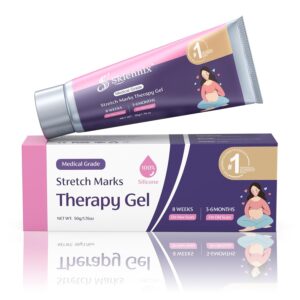 Stretch Marks Removal Cream, Scar Cream, Medical Grade Silicone, Improves Skin Elasticity & Firmness, Reduces Itching & Redness, Safe for Use During Pregnancy and Lactation 50g/1.76oz