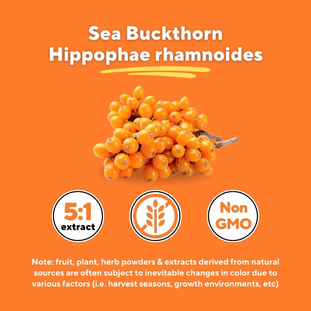 Organic Sea Buckthorn Omega 7 3 6 9 Capsules for Heart Skin Health 180 Count - Image 4