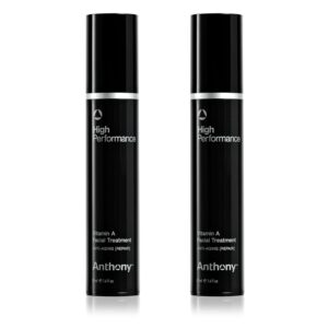 Anthony High-Performance Vitamin A Treatment, Anti-Aging Face Cream with Shea Butter & Squalane, Anti-Wrinkle Moisturizer for Sensitive Skin, Youthful Glow, 1.6 Fl Oz, 2 Pack