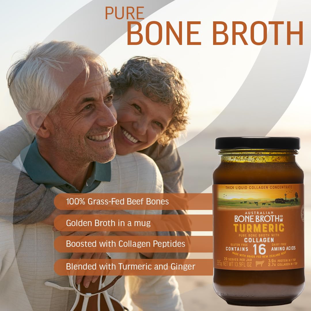 ABBCo Turmeric Beef Bone Broth with Collagen Peptides, Ginger & Black Pepper 16 oz - Supports Gut Health and Joints - Image 8