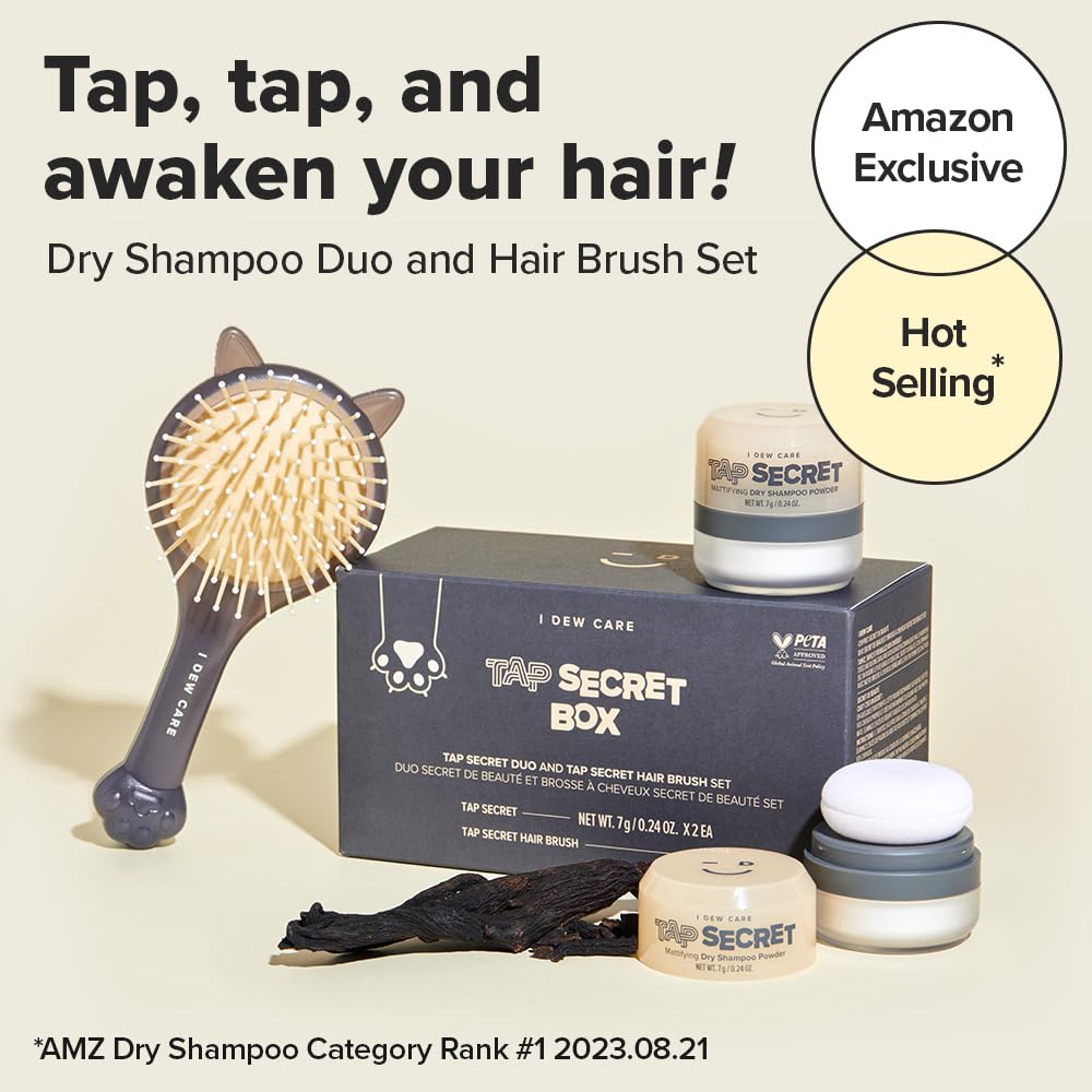 I DEW CARE Biotin Clarifying Dry Shampoo 4 oz with Detangling Brush All Hair Types Non-aerosol Benzene-free - Image 2
