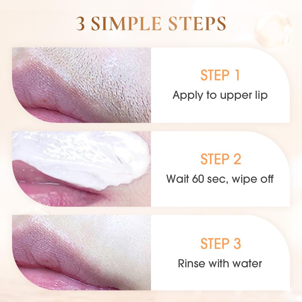 Gentle Painless Hair Removal Cream for Women Face and Body with Scraper 100ml - Image 3