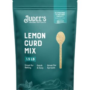 Judee's Lemon Curd and Mousse Mix, 1.5 lb - Gluten-Free and Nut-Free - Ideal Addition to Desserts and Baked Goods - With Easy-to-Follow Instructions – Made in USA