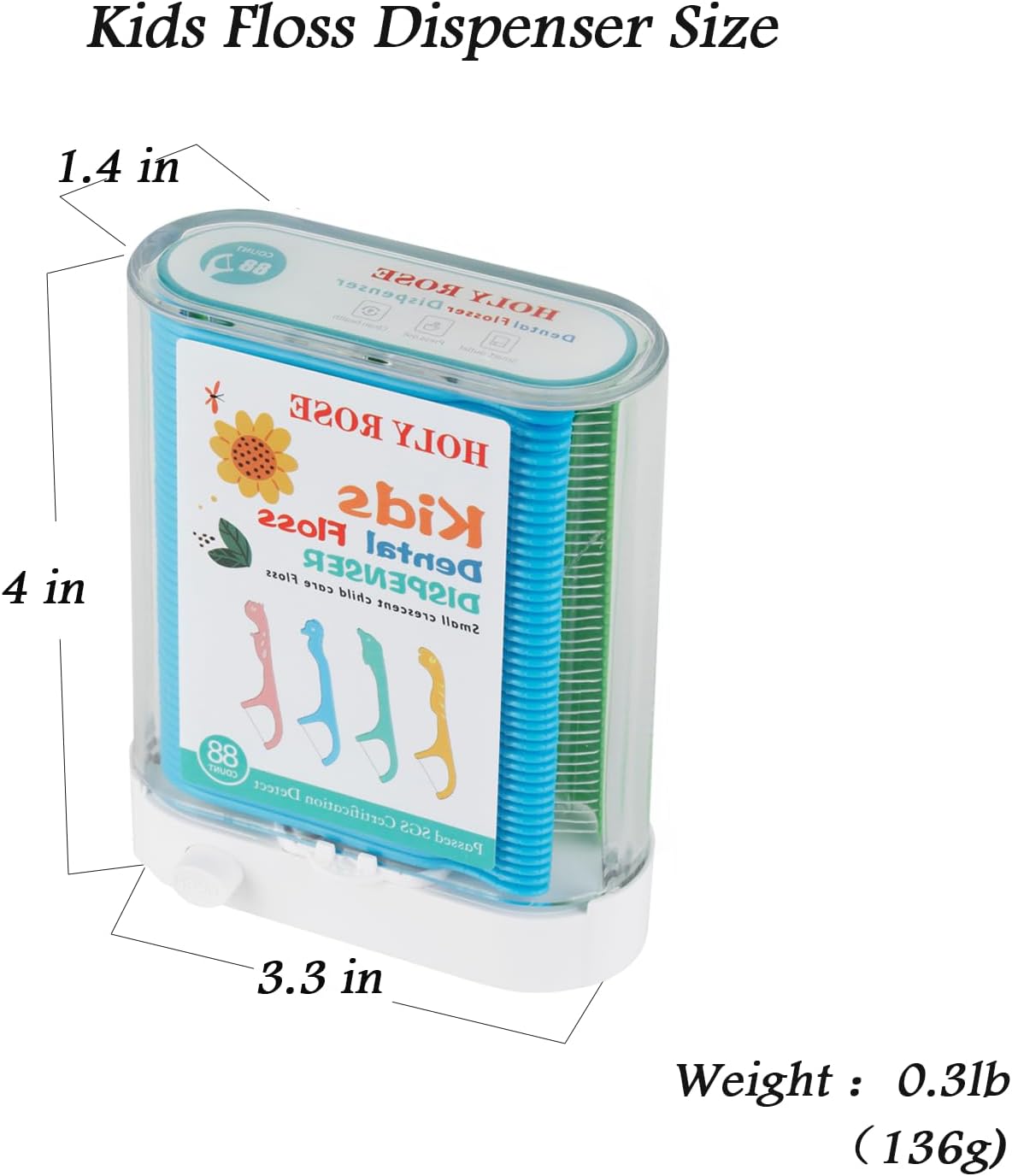 Kids Professional Unflavored Dental Floss Picks Dispenser Set 2 Boxes for Children and Teens - Image 8