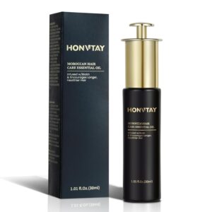 Moroccan Hair Oil Has Multiple Benefits, It can Provide Various Hair Textures with Moisture, Strength, Repair and Other Care, Making the Hair Healthier and More Beautiful(1.01 fl oz) (BLACK)