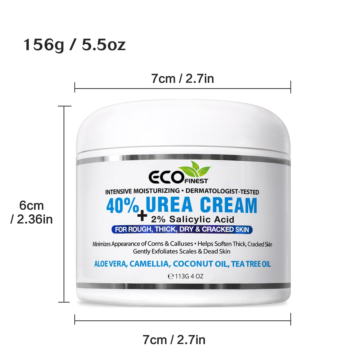 40% Urea Cream Contains Salicylic Acid and Is Suitable for Cracked Heels, Feet, Elbows, and Hands. Foot Cream Is Rich in Hyaluronic Acid, Tea Tree Oil, Etc- 113g/4.0oz - Image 7
