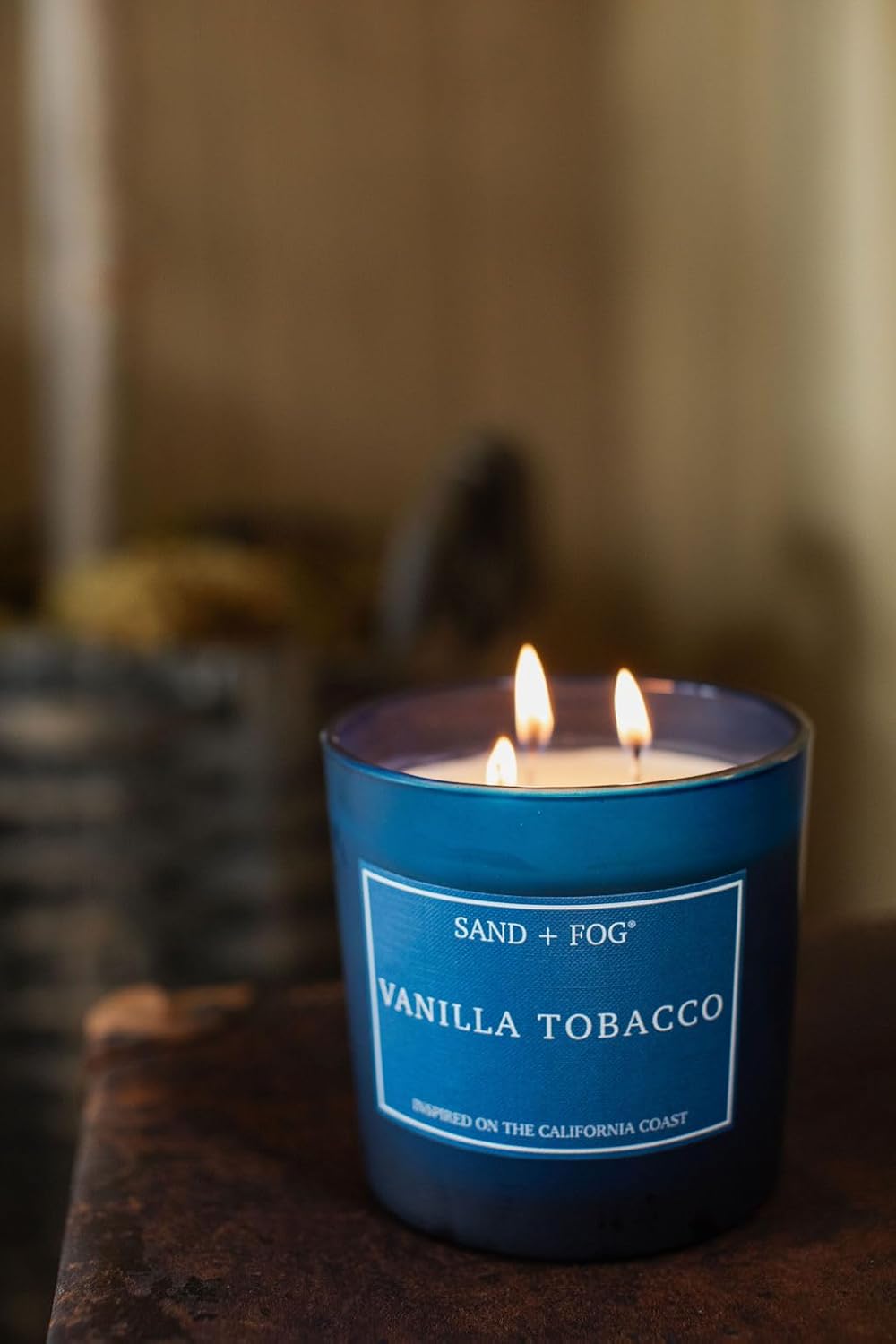 Sand + Fog Scented Candles - Vanilla Tobacco - Additional Scents and Sizes - 3 Wicks 100% Cotton Lead-Free - Luxury Air Freshening Jar Candles - Perfect Home Decor - 21 oz - Image 5