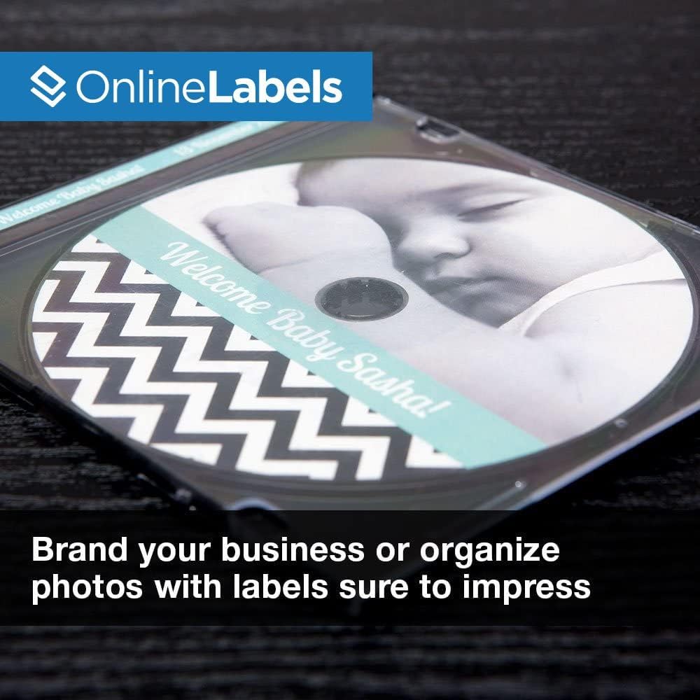 Full-Face CD/DVD Labels 4.65 Inch with Spine Labels, 200 Sets, For Inkjet/Laser - Image 3