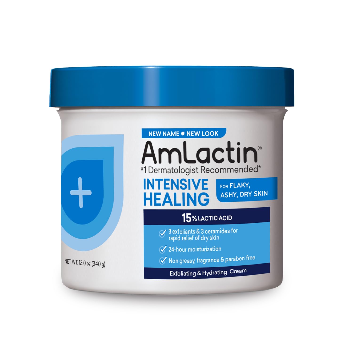 AmLactin Intensive Healing 12 oz Cream Tub and 14.1 oz Lotion for Dry Skin - Image 2
