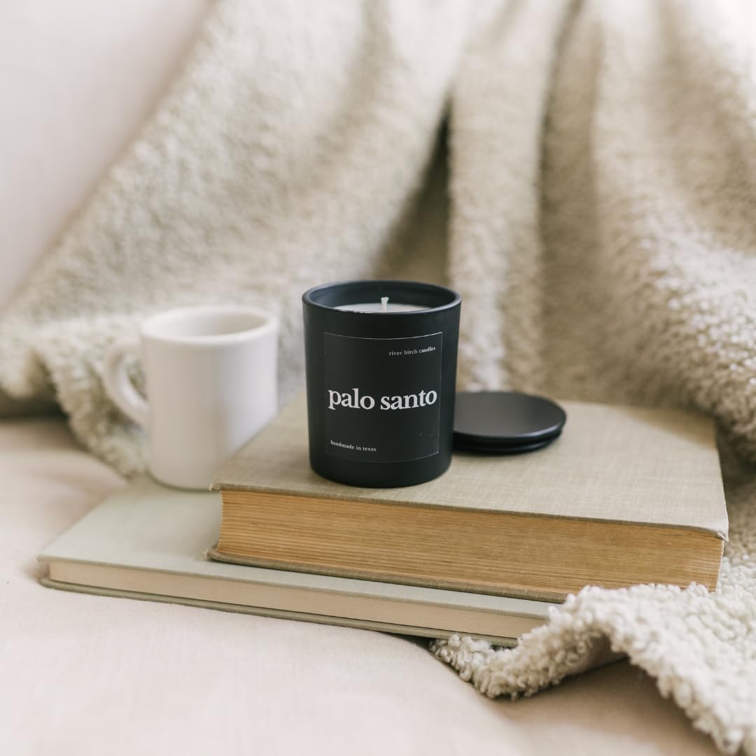 River Birch Candles Palo Santo Scented Candle | Premium, All-Natural, Non-Toxic, Soy Candles | 10oz 50 Hr Burn Time | Cozy Relaxing Gifts for Home - Image 4