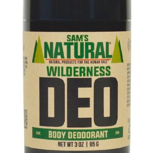 Sam’s Natural Deodorant - Wilderness - Aluminum Free DEO - No phthalates, parabens, sulfates, or dyes - Made in New Hampshire - For Men, Women, Unisex - Vegan, Cruelty Free - 3 oz