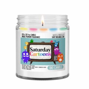Saturday Cartoons Cereal Candle - Smells Like Fruity Loop Cereal - 100% Naturally Vegan Soy and Premium Fragrance | Great Gift | Recyclable Glass Jar | Handmade in Denver, Colorado (4oz Glass Jar)