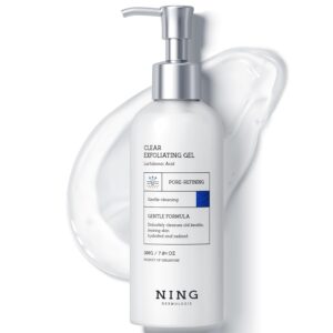 Peeling Gel for Face: Purifying Exfoliating Face Wash | Pore Cleanser with Gentle PHA & AHA, Niacinamide - Smoothing Skin Blackhead Refining Deep Cleansing Moisturizing | 7.05 OZ