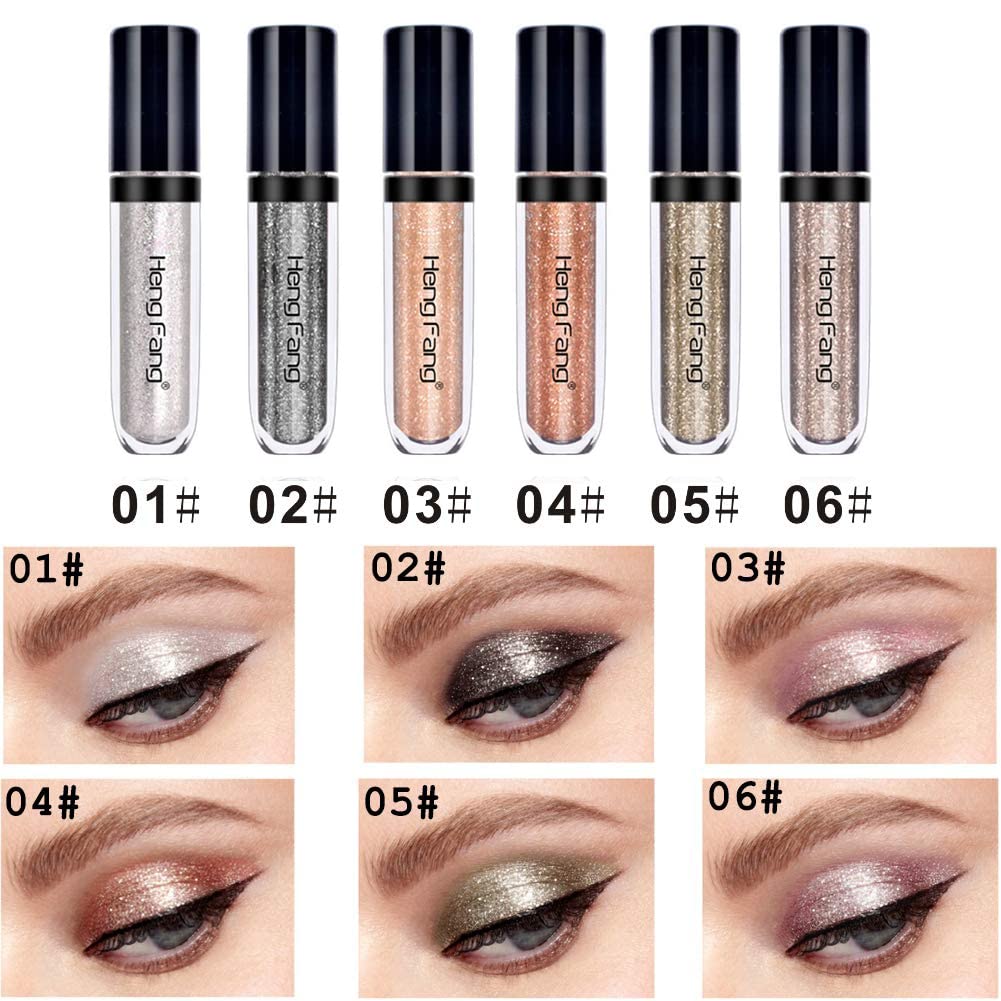 Lucoss 6 Color Shimmer Metallic Waterproof Liquid Eyeshadow Set - Image 2