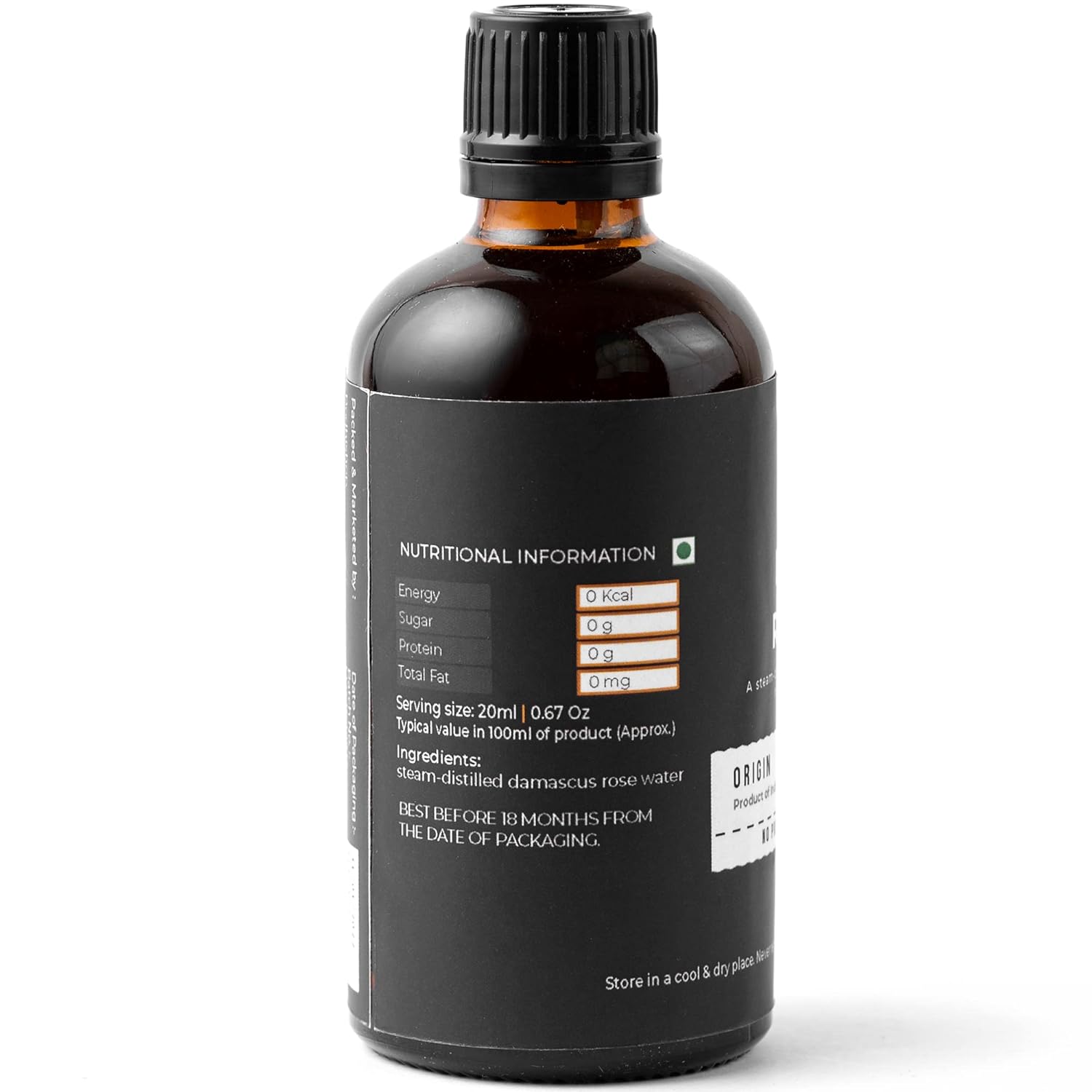 govedic Rose Water for Cooking, Baking, Cocktails | 100% Food Grade Rose Water | Face & Hair Care | Steam-Distilled Edible Damask Rose | 100 ml 3.38 Oz - Image 2