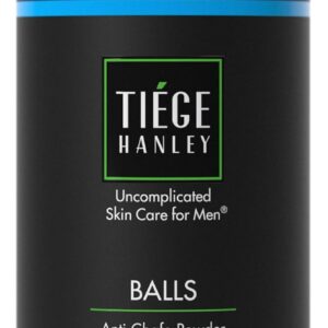 Tiege Hanley Mens Anti Chafe Powder (1-Pack) - Foot, Thigh & Ball Powder for Irritation - Clean, Eucalyptus & Spearmint with Menthol - Anti Chafing Stick Provides Long Lasting Moisture Absorption