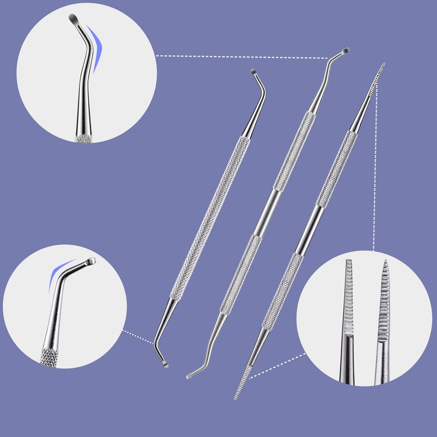 10PCS Stainless Steel Ingrown Toenail Removal Kit Professional Manicure Pedicure Tool Set with File Lifters - Image 6