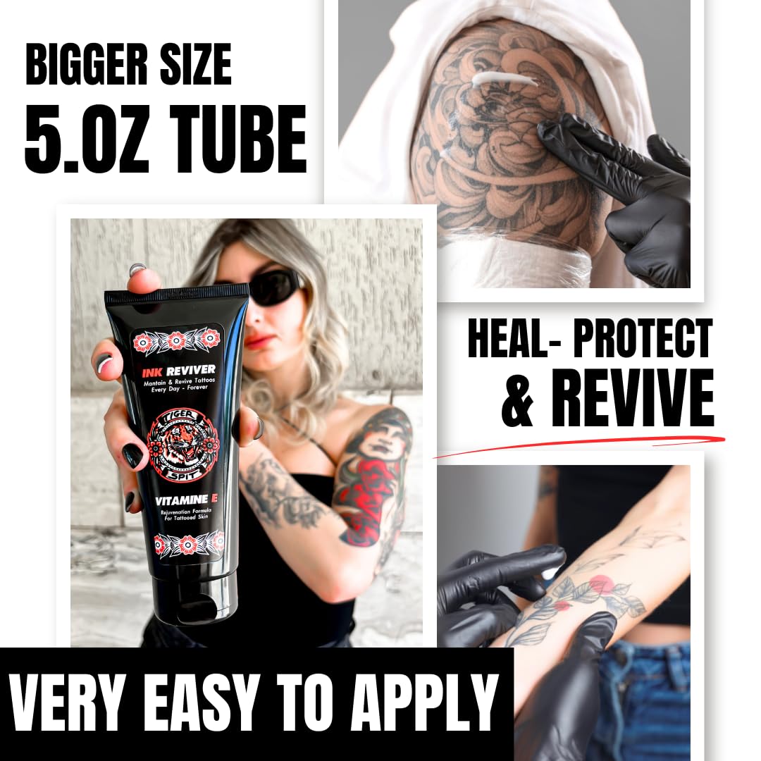 Tattoo Aftercare 5oz Tattoo Cream, Heals + Protects New Tattoos and Rejuvenates Older Tattoos - 100% Safe & Clean Tattoo Aftercare Balm - Image 4