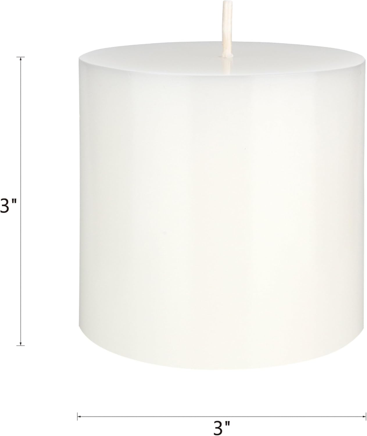 Mega Candles 1 pc Unscented Solid White Pillar Candles, Hand Poured Premium Wax Candle 3 Inch x 3 Inch, Home Décor, Spas, Weddings, Celebrations, Party, Centerpieces, Holidays, Vigils, Prayers - Image 2