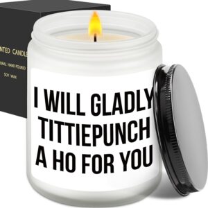 Unique Funny Gifts for Boyfriend, Girlfriend, Husband, Wife - Scented Natural Candle, Hilarious BFF Birthday Gift for Her
