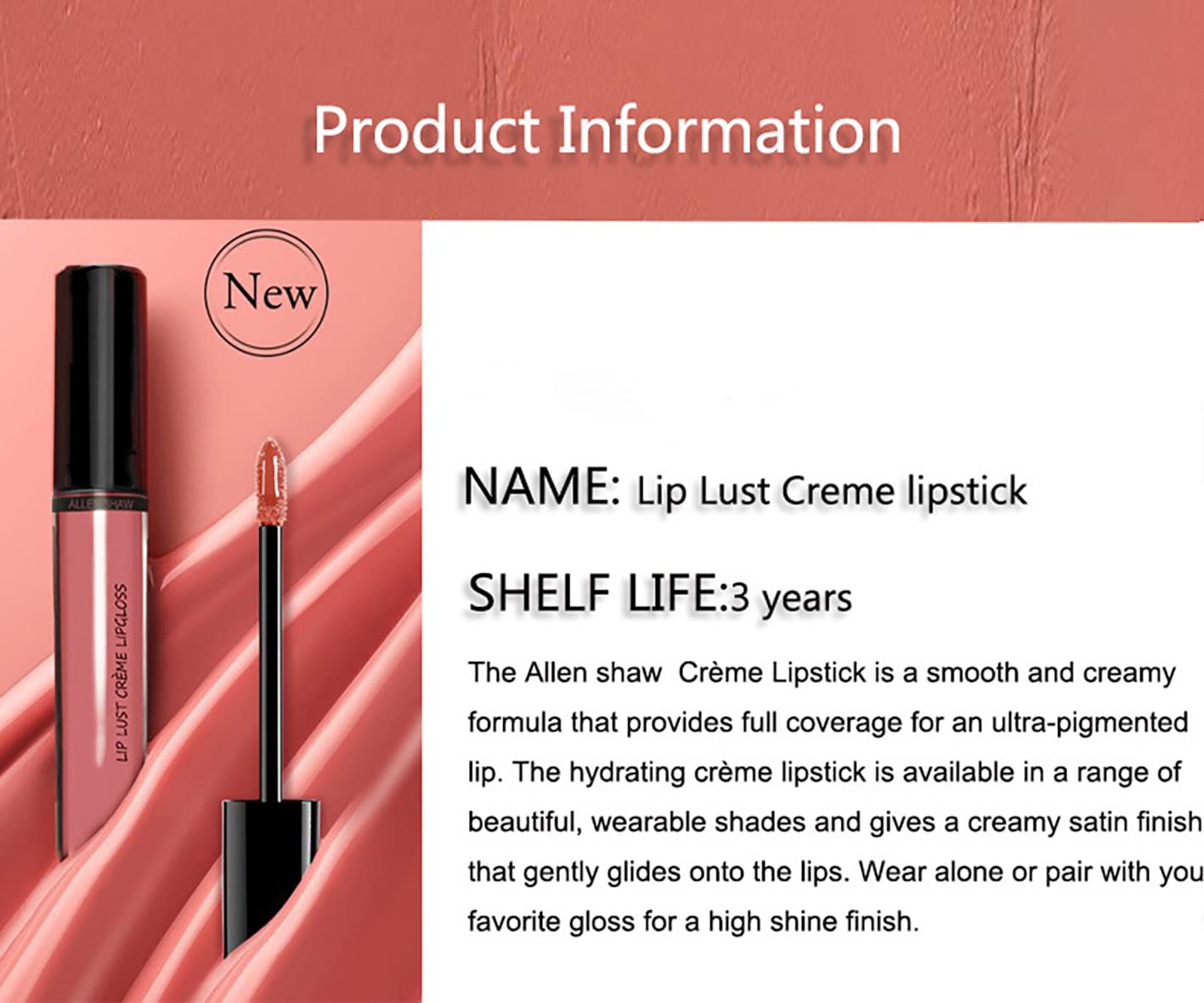 Kayswnag 12 Color Cream Texture Waterproof Lipstick, Lip Gloss Lip Lust Creme Lipgloss Liquid Lipstick,Waterproof Long Lasting Velvet Lip Gloss (02#) - Image 4