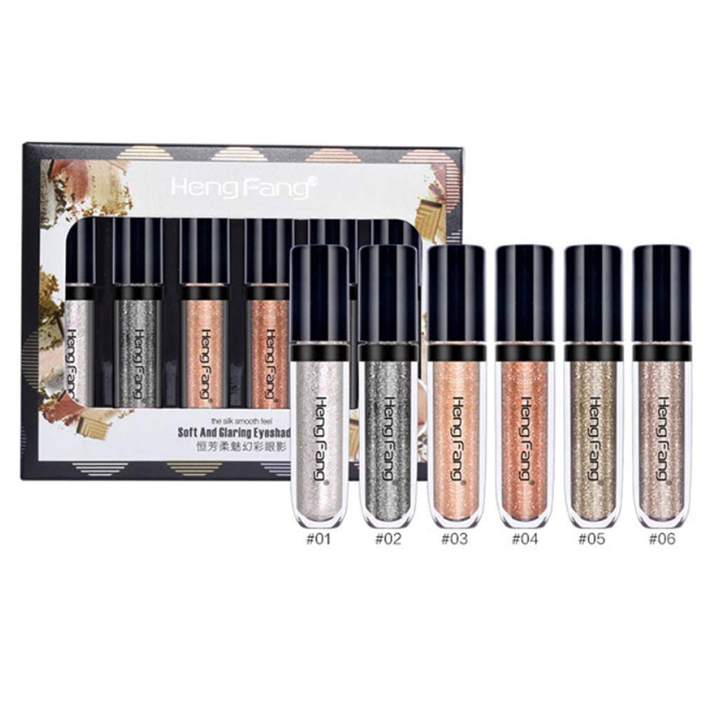 Lucoss 6 Color Shimmer Metallic Waterproof Liquid Eyeshadow Set - Image 6