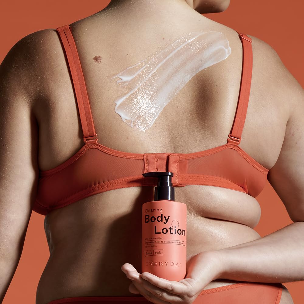 frank body Clearing Body Wash & Body Lotion Bundle | Vegan & Cruelty Free | Removes Stubborn Dead Skin, Excess Oil, Black & White Heads| Mandarin & Cedarwood Scent - Image 9