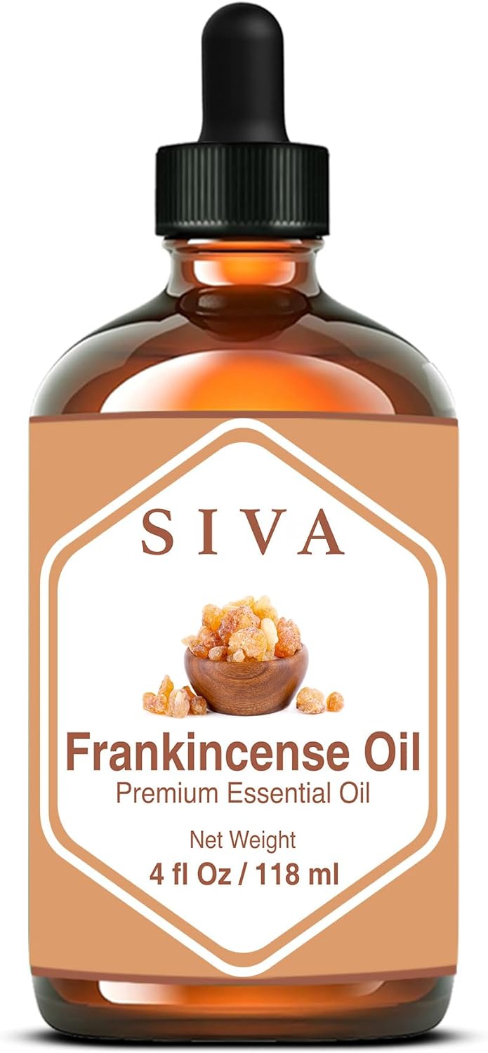 Siva Frankincense Essential Oil - 4 Fl Oz – Natural Boswellia Serrata Oil - for Diffuser, Face, Skin Care, Aromatherapy, Hair Care, Scalp and Body Massage - with Dropper - Image 3